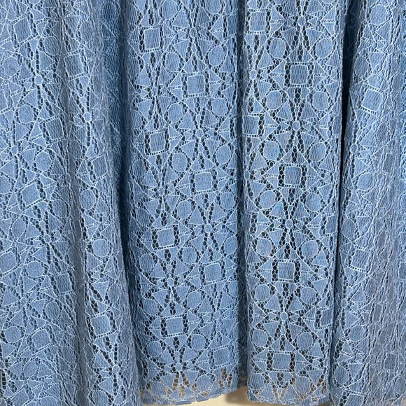 LORI GOLDSTEIN Logo Loungewear Zip-Up Light Blue Cardigan Top w/Lace Back Sz. 1X - Picture 10 of 11